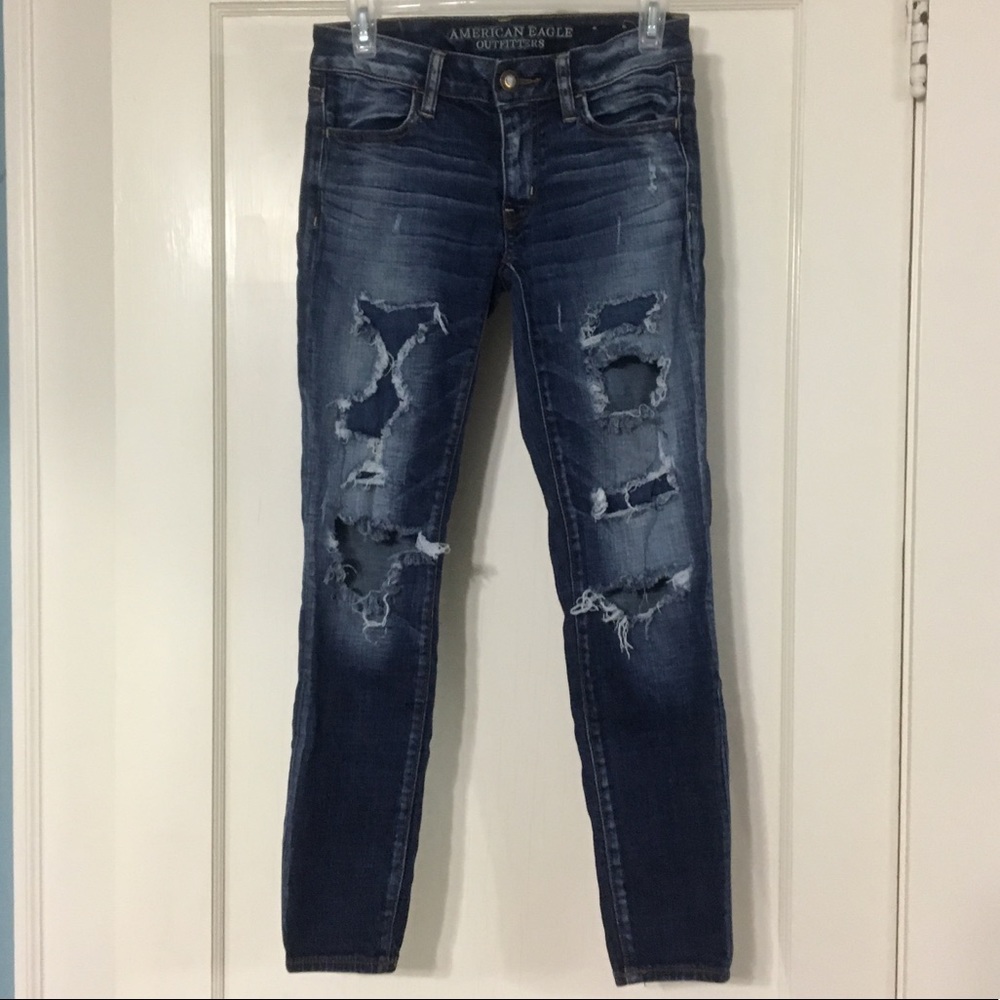 American Eagle Ripped Jeans - Dark Jegging